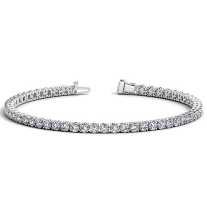 Lab Grown Round Diamond Tennis Bracelet in 14k White Gold (7 cctw F/G  VS2/SI1)  DestGlow