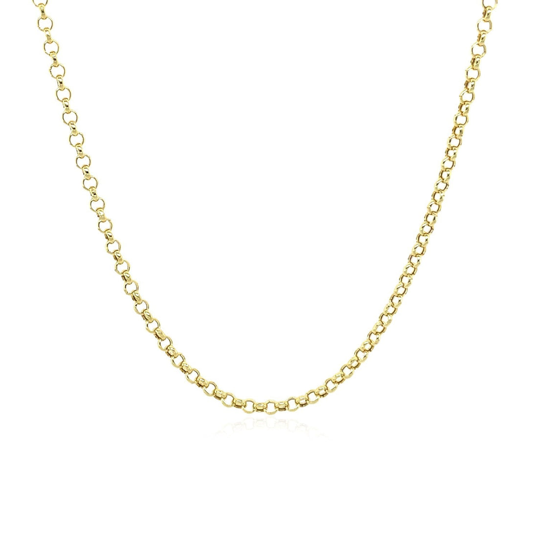 14k Yellow Gold Rolo Chain (1.90 mm) - DestGlow