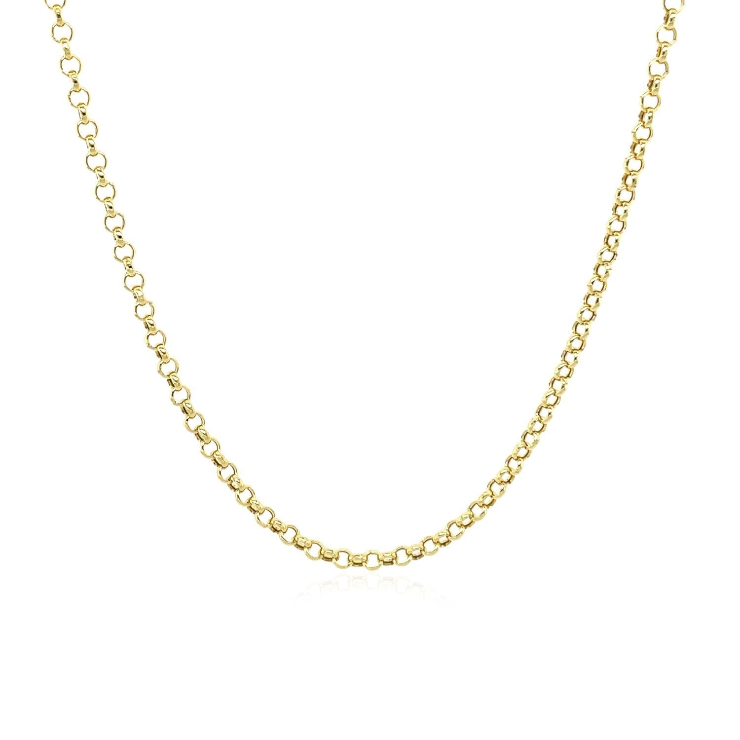 14k Yellow Gold Rolo Chain (1.90 mm) - DestGlow