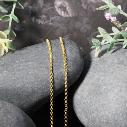 14k Yellow Gold Rolo Chain 1.9mm by Bids.com