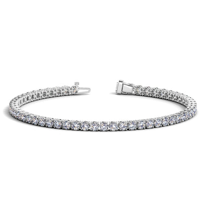 Lab Grown Round Diamond Tennis Bracelet in 14k White Gold (5 cctw F/G VS2/SI1) by Bids.com