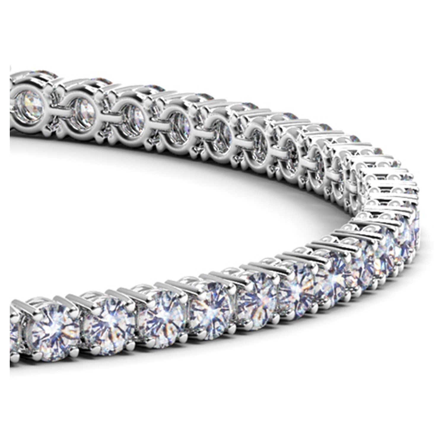 Lab Grown Round Diamond Tennis Bracelet in 14k White Gold (5 cctw F/G VS2/SI1) by Bids.com