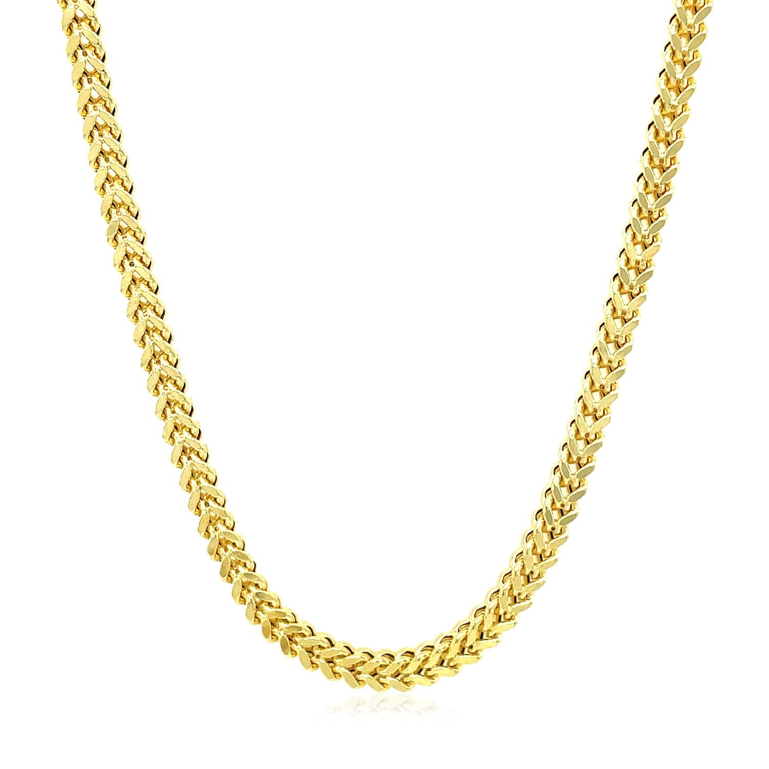 3.2mm 14k Yellow Gold Square Franco Chain by Bids.com