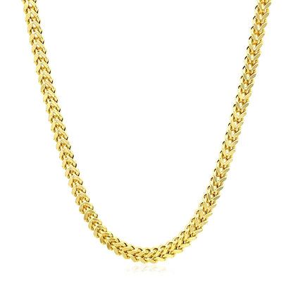 3.2mm 14k Yellow Gold Square Franco Chain by Bids.com