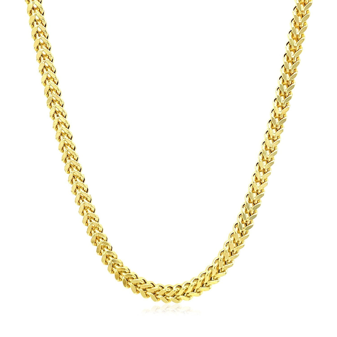 14k Yellow Gold Square Franco Chain (3.00 mm) 