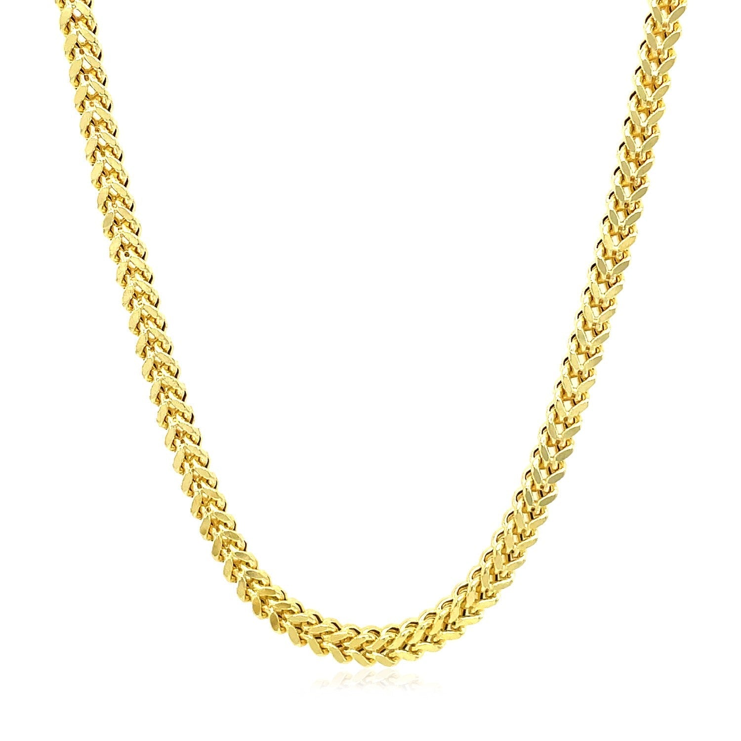 14k Yellow Gold Square Franco Chain (3.00 mm) 