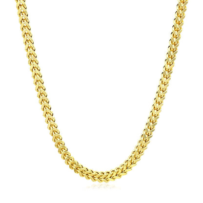14k Yellow Gold Square Franco Chain (3.00 mm) 