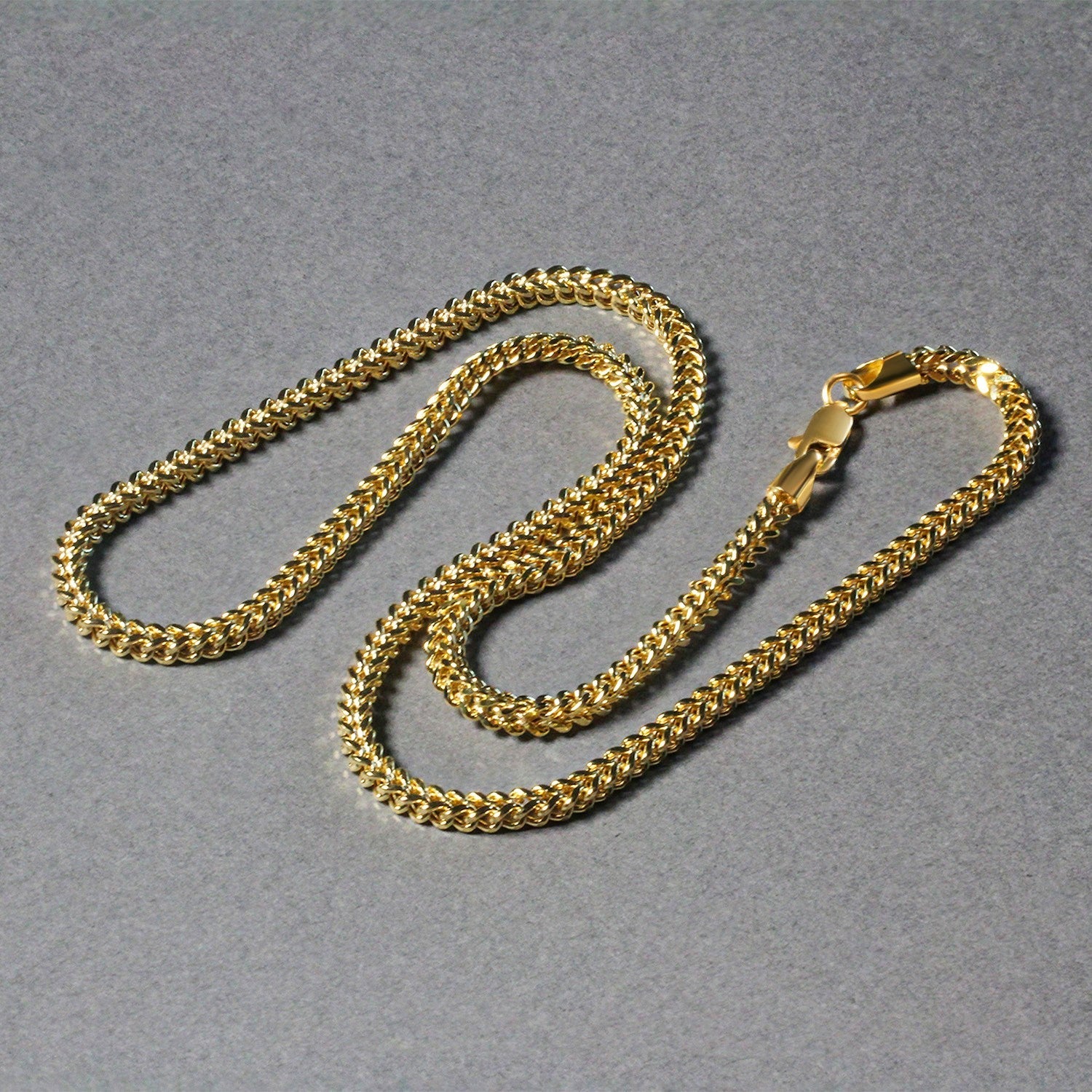 3.2mm 14k Yellow Gold Square Franco Chain by Bids.com
