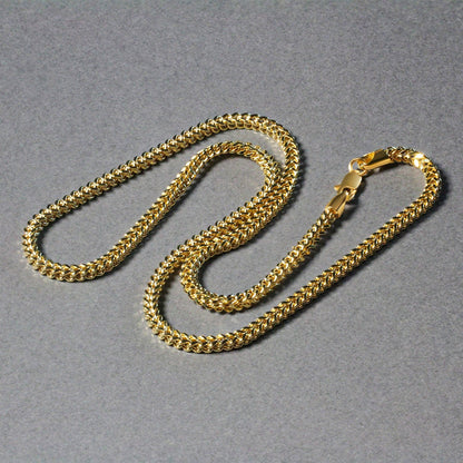 3.2mm 14k Yellow Gold Square Franco Chain by Bids.com