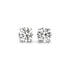 4 cttw Certified IGI Lab Grown Round Diamond Stud Earrings 14k White Gold(G/VS2) - DestGlow