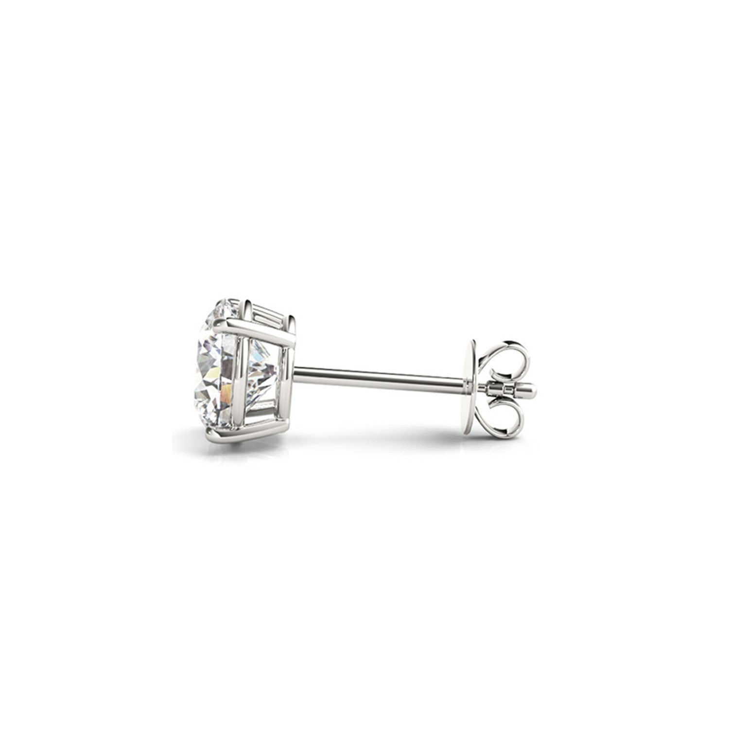 4 cttw Certified IGI Lab Grown Round Diamond Stud Earrings 14k White Gold (G/VS2) by Bids.com