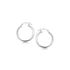 Sterling Silver Polished Hoop Motif Earrings with Rhodium Plating (3x20mm) - DestGlow