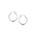 Sterling Silver Polished Hoop Motif Earrings with Rhodium Plating (3x20mm) by Avera Group
