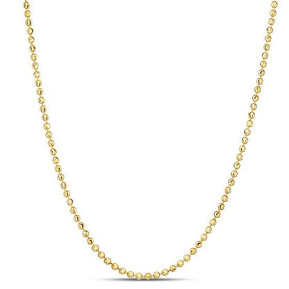 Moon Cut Bead Chain in 14k Yellow Gold (2.00 mm) by Bids.com