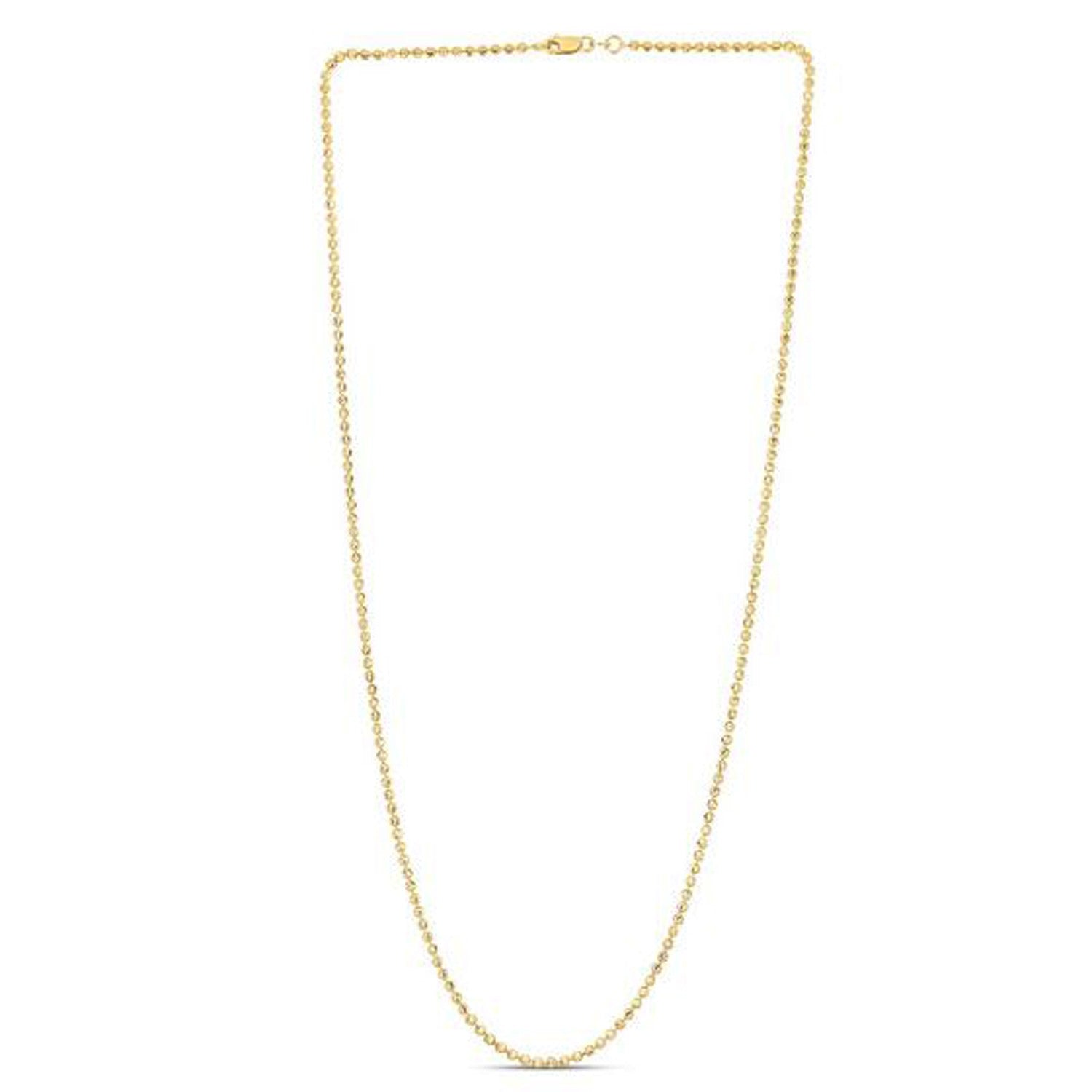 Moon Cut Bead Chain in 14k Yellow Gold (2.00 mm) by Bids.com