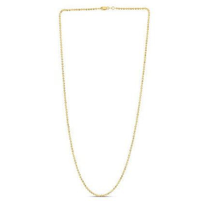 Moon Cut Bead Chain in 14k Yellow Gold (2.00 mm) by Bids.com