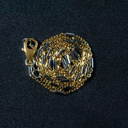 Bar Links Pendant Chain in 14k Two Tone Gold (1.4mm) by Bids.com