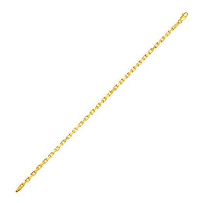 14k Yellow Gold French Cable Chain Bracelet (2.50 mm) by Bids.com