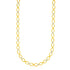 14k Two-Tone Gold Multi-Textured Oval Link Fancy Necklace