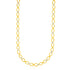 14k Two-Tone Gold Multi-Textured Oval Link Fancy Necklace 