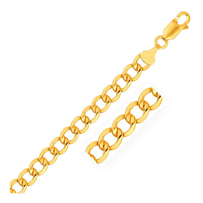 6.2mm 14k Yellow Gold Lite Curb Bracelet by Bids.com