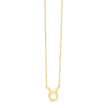 14K Yellow Gold Taurus Necklace 