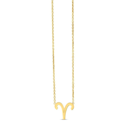14K Yellow Gold Aries Necklace  DestGlow