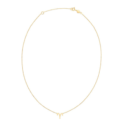 14K Yellow Gold Aries Necklace