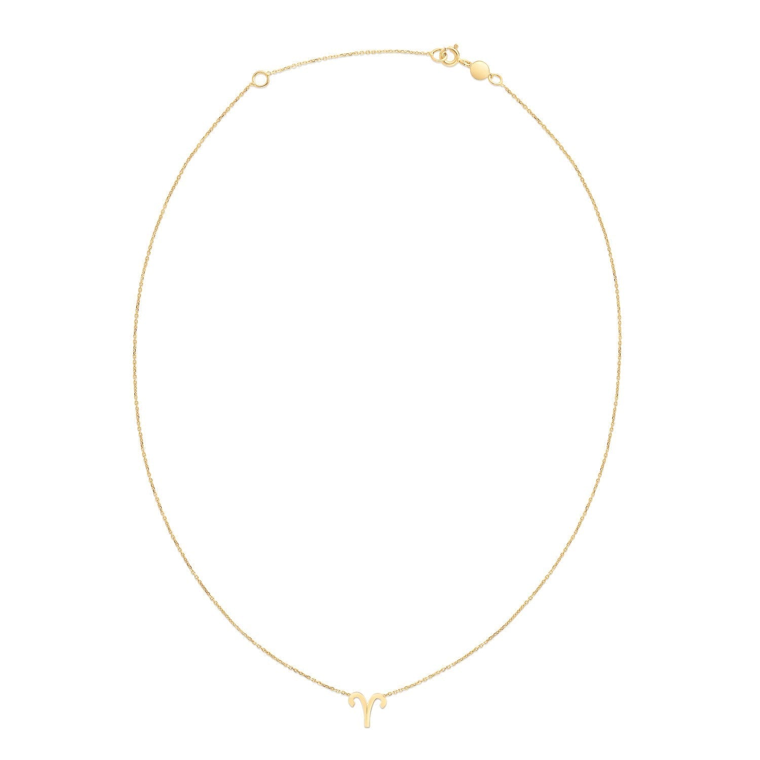 14K Yellow Gold Aries Necklace  DestGlow
