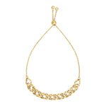 Adjustable Chain Bracelet in 14k Yellow Gold - DestGlow