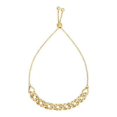 Adjustable Chain Bracelet in 14k Yellow Gold - DestGlow