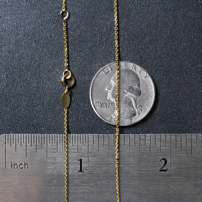 14k Tri-Color Gold Rosary Chain Necklace by Bids.com