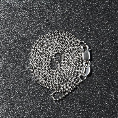 14k White Gold Bead Chain 1.0mm (1.00 mm) 