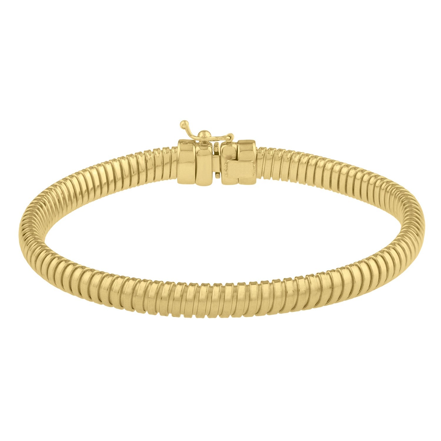 14k Yellow Gold Tubogas Bracelet (5.00 mm) by Bids.com