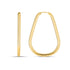 14k Yellow Gold Endless Pear Hoop Earrings - earrings