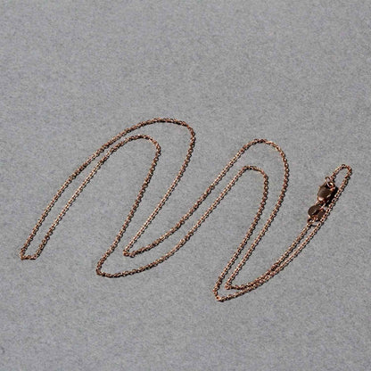 18k Rose Gold Diamond Cut Cable Link Chain (0.75 mm)