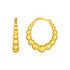 14k Yellow Gold Graduated Sphere Hoop Earrings(5x27mm) - earrings