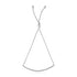 14k White Gold Smooth Curved Bar Lariat Design Bracelet (1.00 mm) by Avera Group