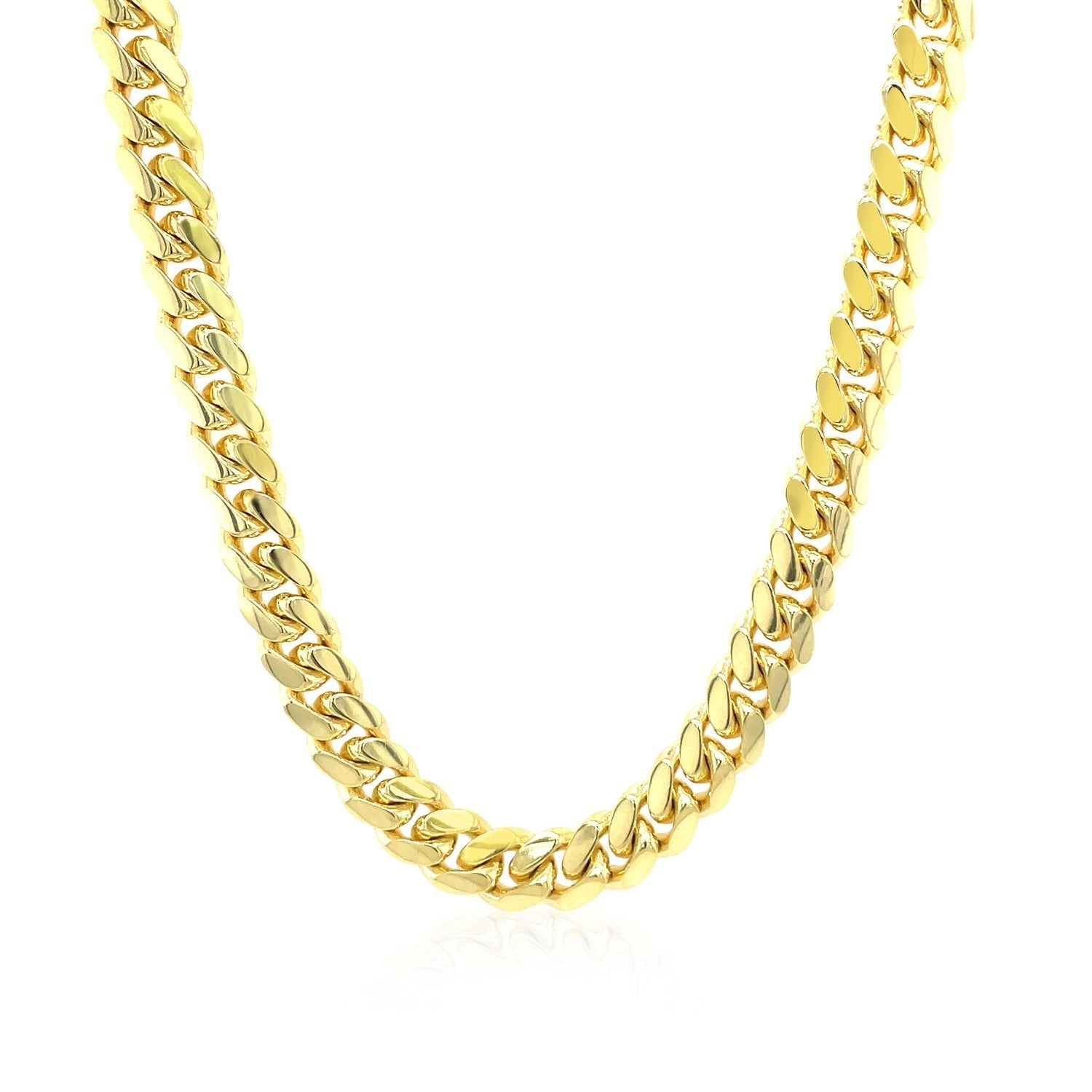 10k Yellow Gold Classic Miami Cuban Solid Chain (6.10 mm) 