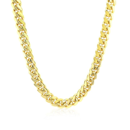 10k Yellow Gold Classic Miami Cuban Solid Chain (6.10 mm) 