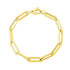 14K Yellow Gold Extra Wide Paperclip Chain Bracelet (6.10 mm)
