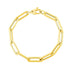 14K Yellow Gold Extra Wide Paperclip Chain Bracelet (6.10 mm) 