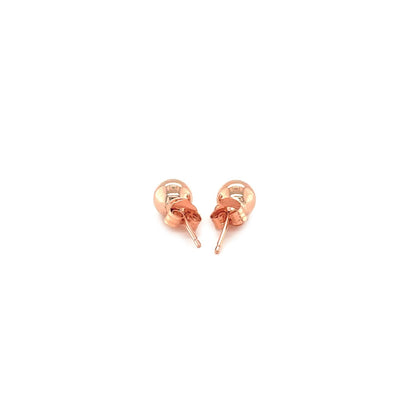 14k Rose Gold Round Stud Earrings (5mm) - DestGlow