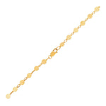 14k Yellow Gold Bracelet with Polished Circles - bracelets