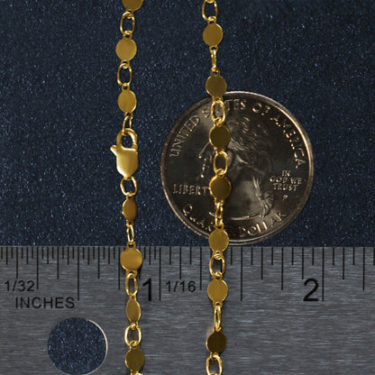 14k Yellow Gold Bracelet with Polished Circles - DestGlow