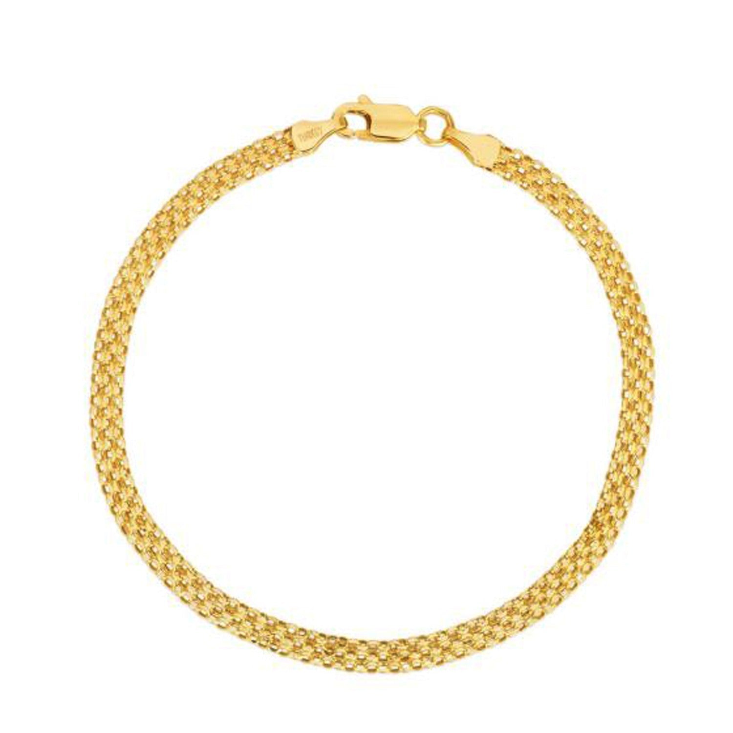14k Yellow Gold Bismark Bracelet (3.50 mm)  DestGlow