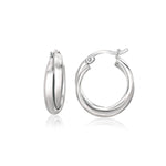 Sterling Silver Dual Round Entwined Hoop Earrings - DestGlow