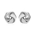 Textured and Polished Love Knot Earrings in Sterling Silver(13mm)