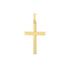 14k Yellow Gold High Polish Ribber Cross Pendant - necklaces