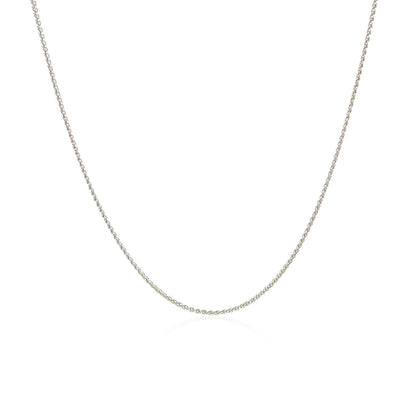 10k White Gold Wheat Chain 0.6mm  DestGlow